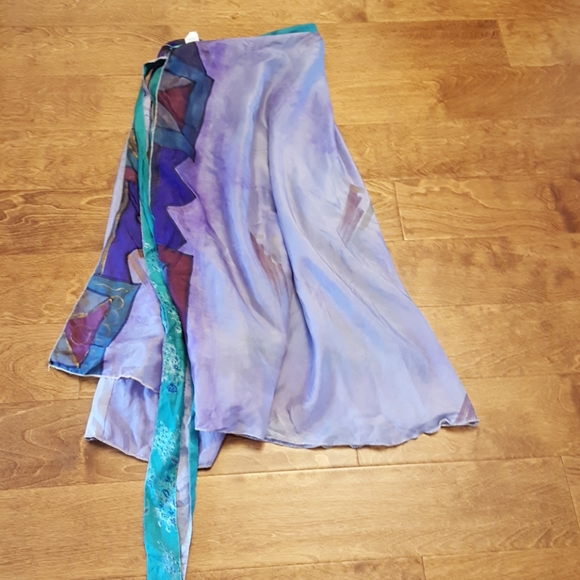 🔥🔥🔥100% SILK Multi-Way Wrap Maxi Dress/skirt - Picture 1 of 8